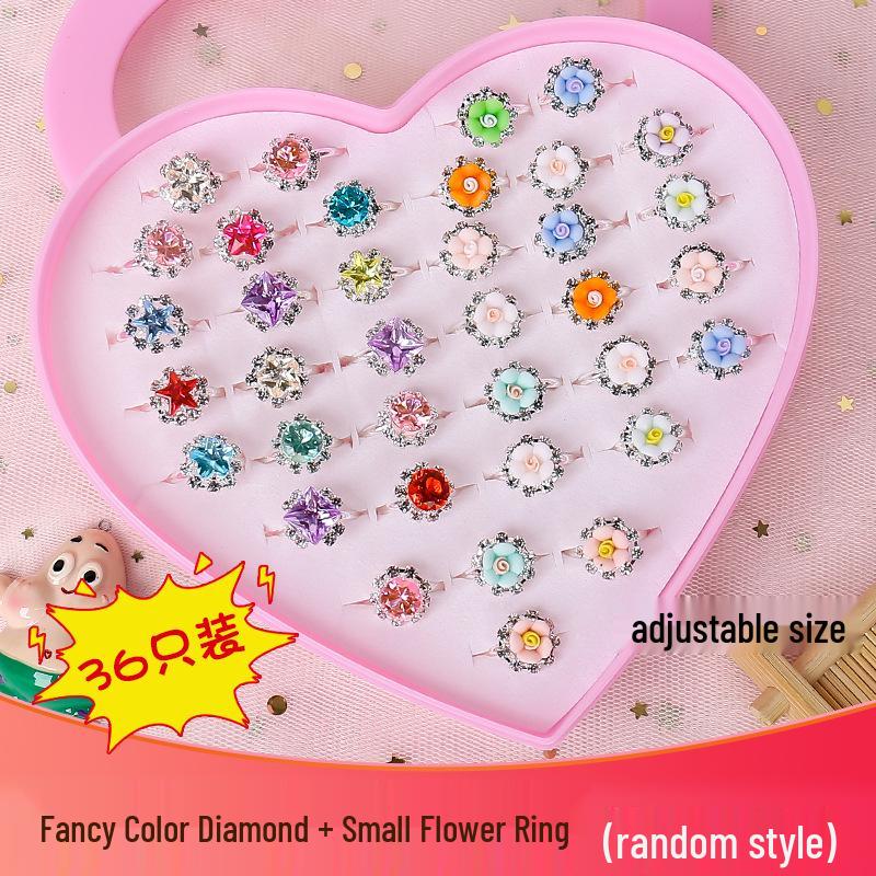 Princess Elsa Frozen Gem Ring for Girls - Cute Diamond Play Accessory