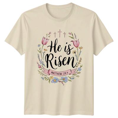 He Is Risen Matthew 28 6 Unisexs TShirt Easter Christian Easter Gift For Her