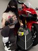 LED Motorcycle Riding Backpack - Double Shoulder Helmet & Computer Bag for Men & Women with Hard Shell