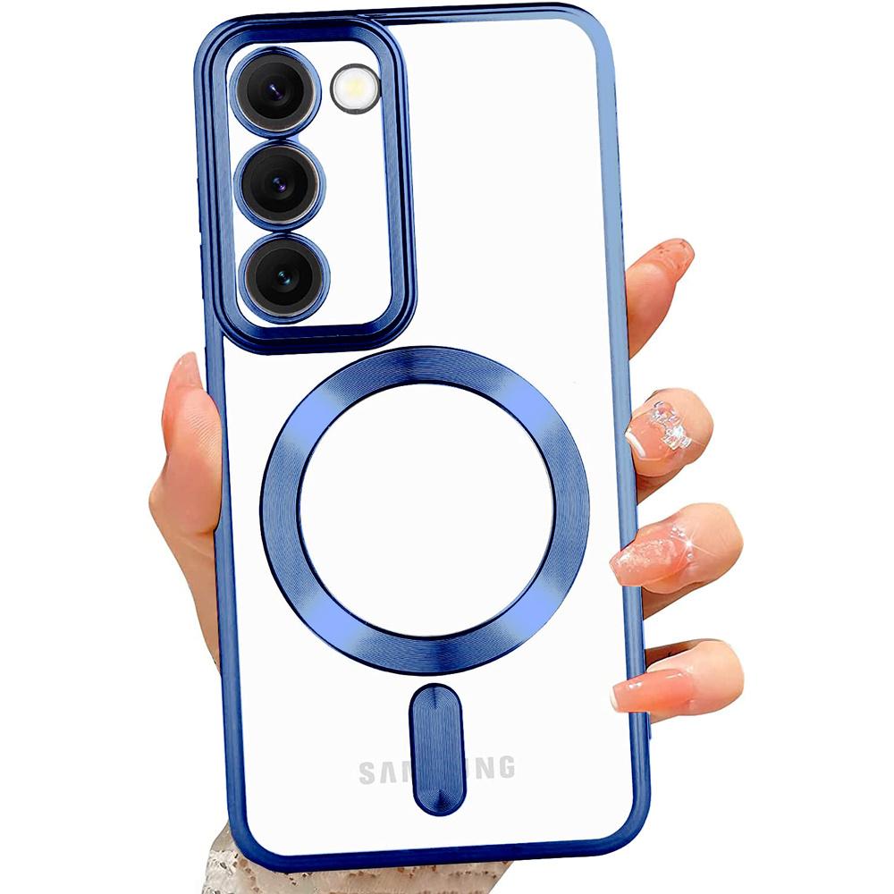 Case for Samsung Galaxy S23 Plus, Electro MagSafe, Navy Blue + Glass Screen Protector
