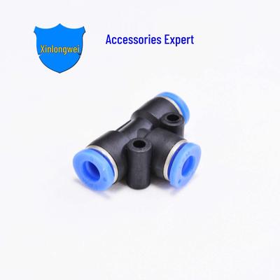 Pneumatic T-Type PE Plastic Air Tube Quick Connector for Compressors