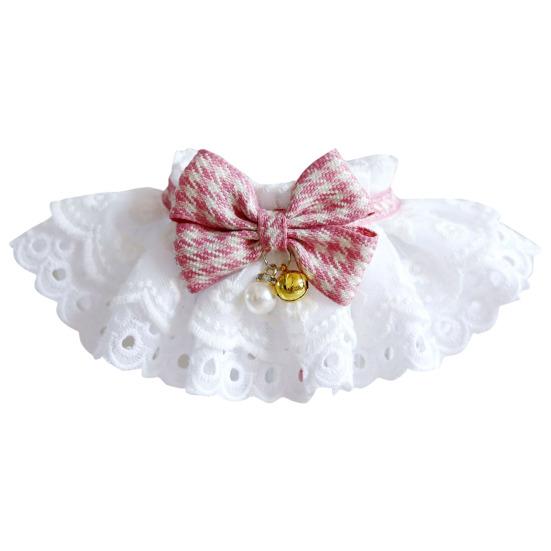 Pet Collar Lace Edge Decorating Fashion Pet Bibs Scarf Handcrafted Wreath Accessories for Outside