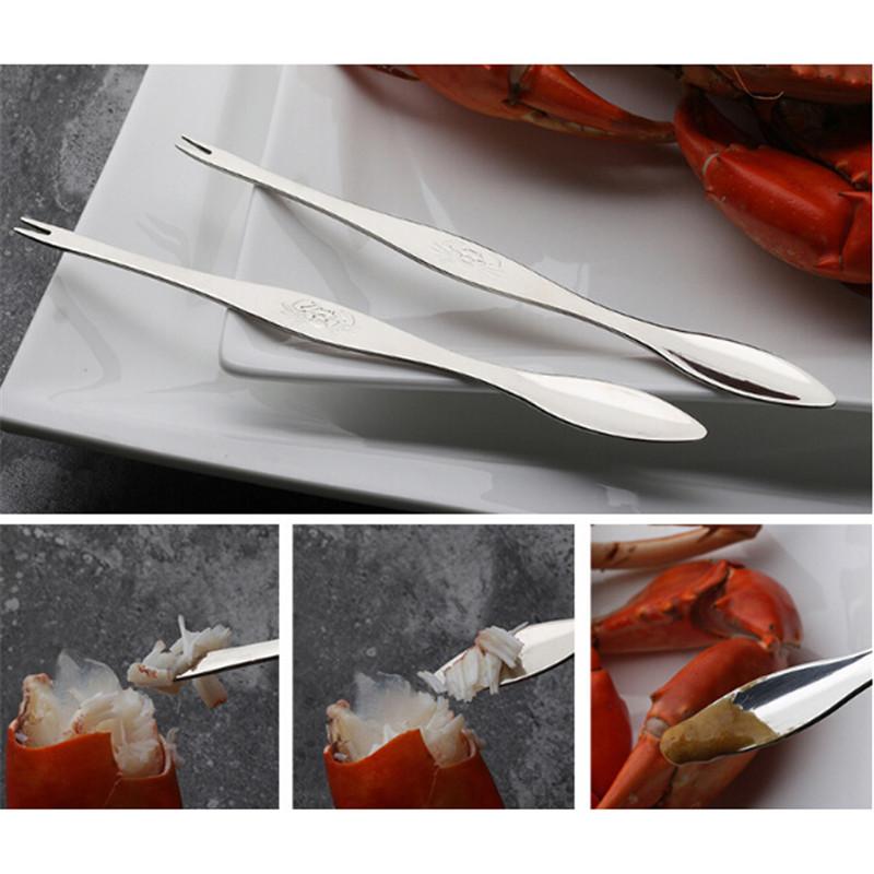 Delicate Stainless Steel Crab Forks Seafood Picks Lobster Forks Fruit Forks