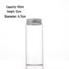 47mm Aluminum-Capped High Borosilicate Glass Bottle for Candy, Medicine Capsules, Cordyceps, and Floral Tea Packaging