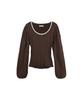PINK PINEAPPLE Dotty Ribbon T-Shirt_Brown