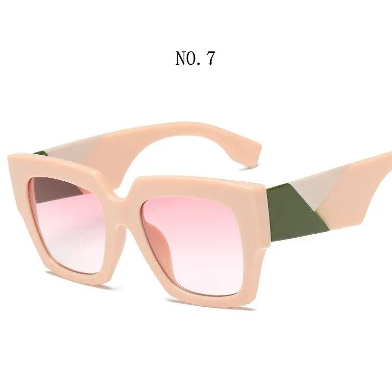 

Квадратные большие солнцезащитные очки женские люксовый бренд 2025 новый дизайнер градиентные солнцезащитные очки большая оправа винтажные очки UV400