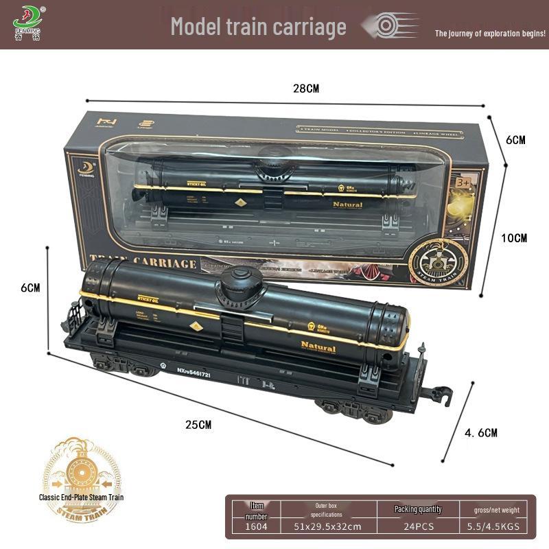 Retro Zestaw Torów Kolei Parowej - Elektryczna Zabawka dla Dzieci