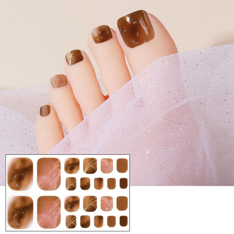 Полоски лака для ногтей, клейкие наклейки для ногтей, водостойкие наклейки для дизайна ногтей, 3D стразы, наклейки для ногтей для женщин