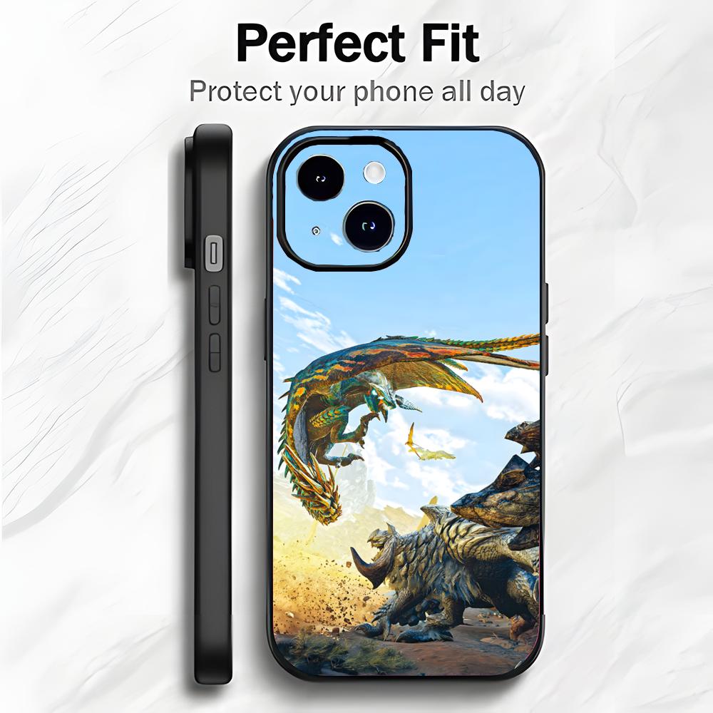 OpenWorld Action Game M-Monster Hunter Wilds Phone Case Phone Case Soft Packaging Lightweight For iPhone17 16 15 14 13ProMax