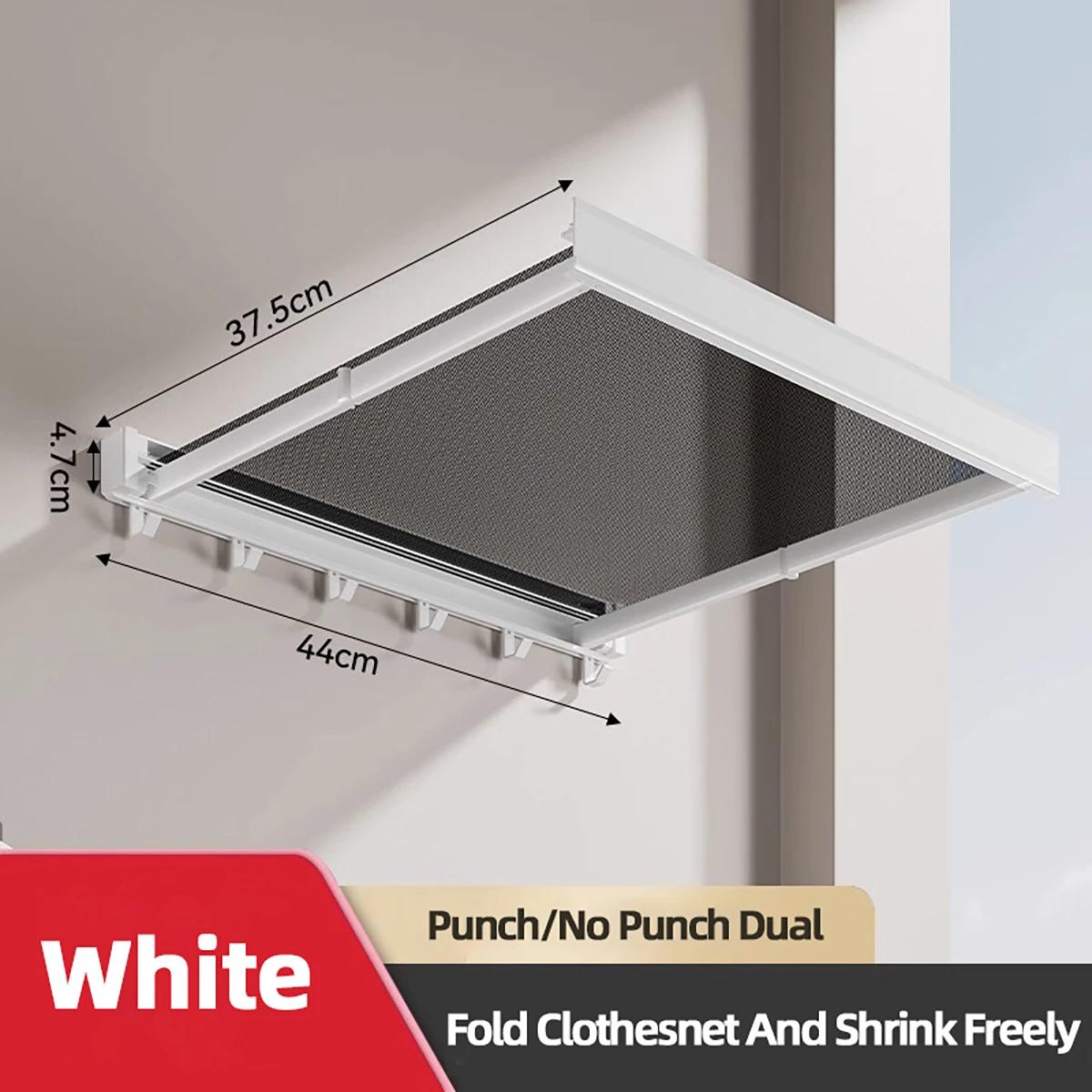 Wall Mounted Foldable Hat Clothes Rack - Space Saving Organizer with Multi-Hooks for Bathroom Balcony and Entryway Storage белый 14190₽