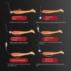 31Pcs/Box 5.5/6.5/7.5CM Soft Fishing Lure Hooks T-shaped 5 Jig Head Kit with Paddle Tail Colorful
