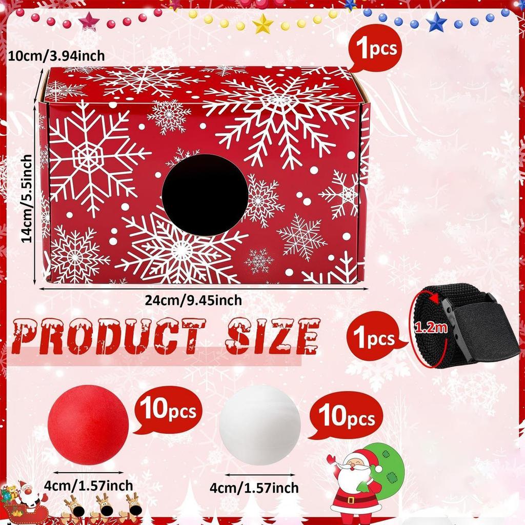 1 Set Family Party Game Shake Ball Box with 20 balls, 1 box and 1 belt, Party Swing Game Christmas Thanksgiving Halloween Gifts