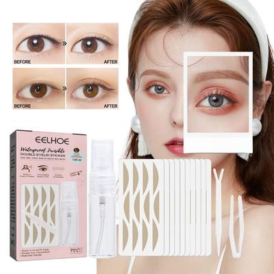 Double Eyelid Stickers Set Lace No Trace Double Eyelid Stickers Natural No Trace Inner Double Puffy Eyes Non-glue Lace Double Eyelid Stickers
