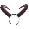 Halloween Realistic Black Demon Horn Headpiece Women Masquerade Cosplay Animal Devil Horn Hairband Carnival Party Costume Props
