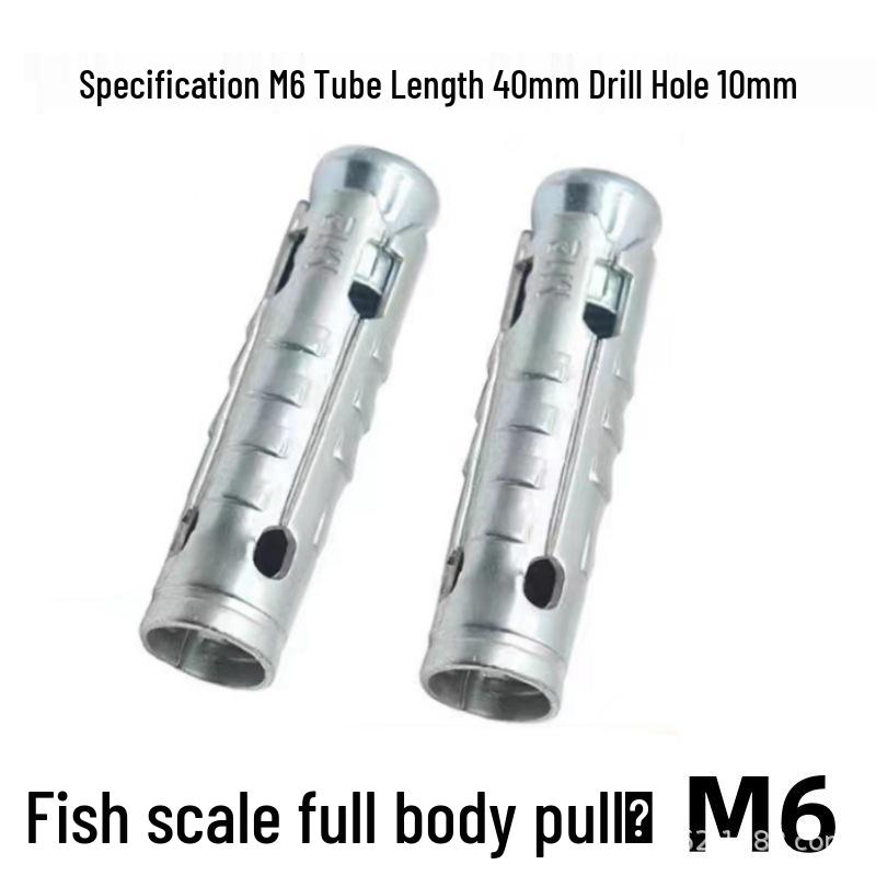 Fish Scale Pull-Out Expansion Bolt and Tube Ceiling Set - M6/M8/M10 Fish Scale Expansion M8