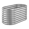 Metal Raised Garden Bed, 1.2 X 0.6 X 0.6 M Oval Outdoor Galvanized Planter Garden Box, Open Bottom Design, Large Planter Raised Bed for Growing