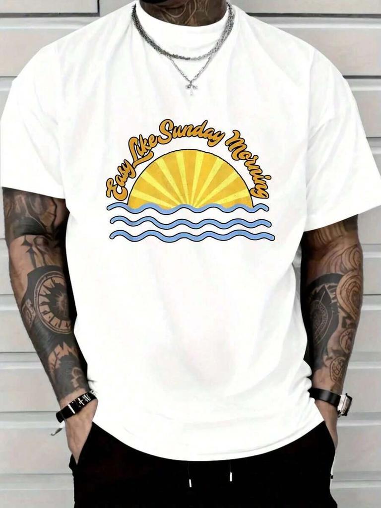 Unisex's Casual T-Shirt, Sunday Morning Sunset