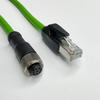 Eight-core Industrial Aviation M12 To RJ45 Connector
