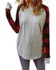 Azura Exchange Plaid Long Sleeve Sweatshirt
