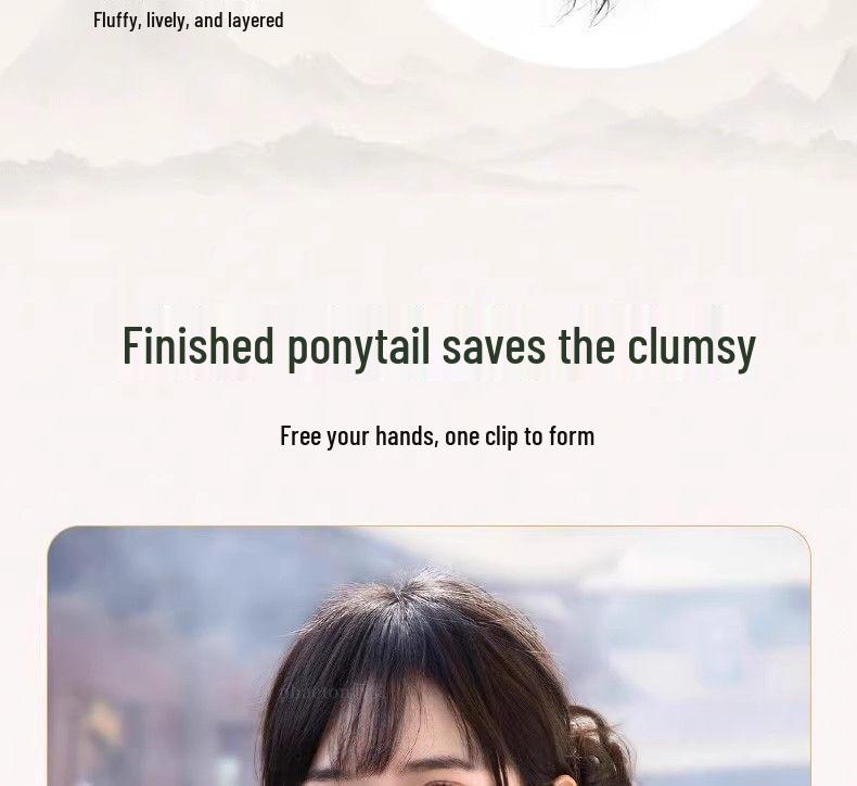 Chinese Water Ripple Ponytail Claw Clip for Hanfu, Cheongsam & Traditional Styles