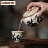 200ml Imitation Song Ru Kiln Teapot Man Jianghong Hand-operated Pot Japanese Tea Brewing Kettle Tableware Accessories Decoration