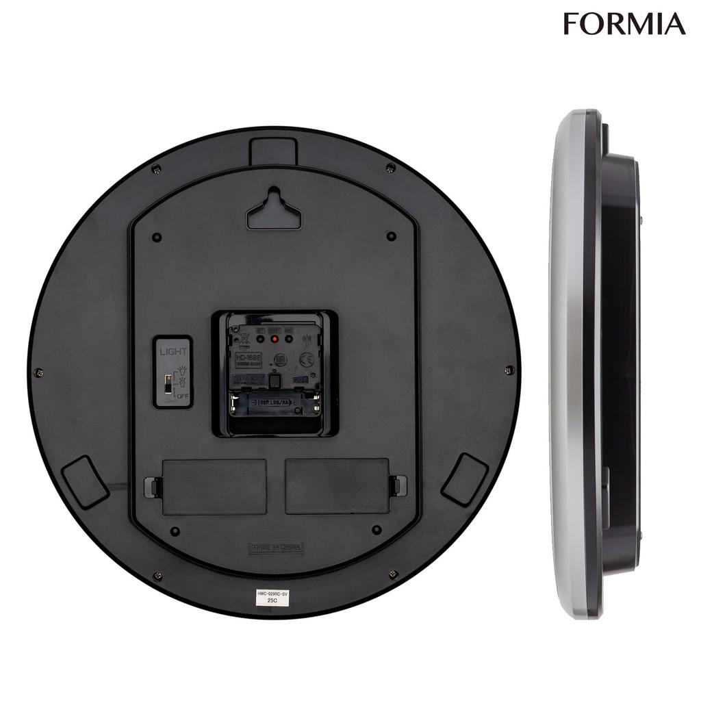 Formia Wall Clock Easy To Automatic Nighttime Light Brightness Nighttime Second Hand Day Hodogaya Electronics Silver Radio-Controlled - Read,