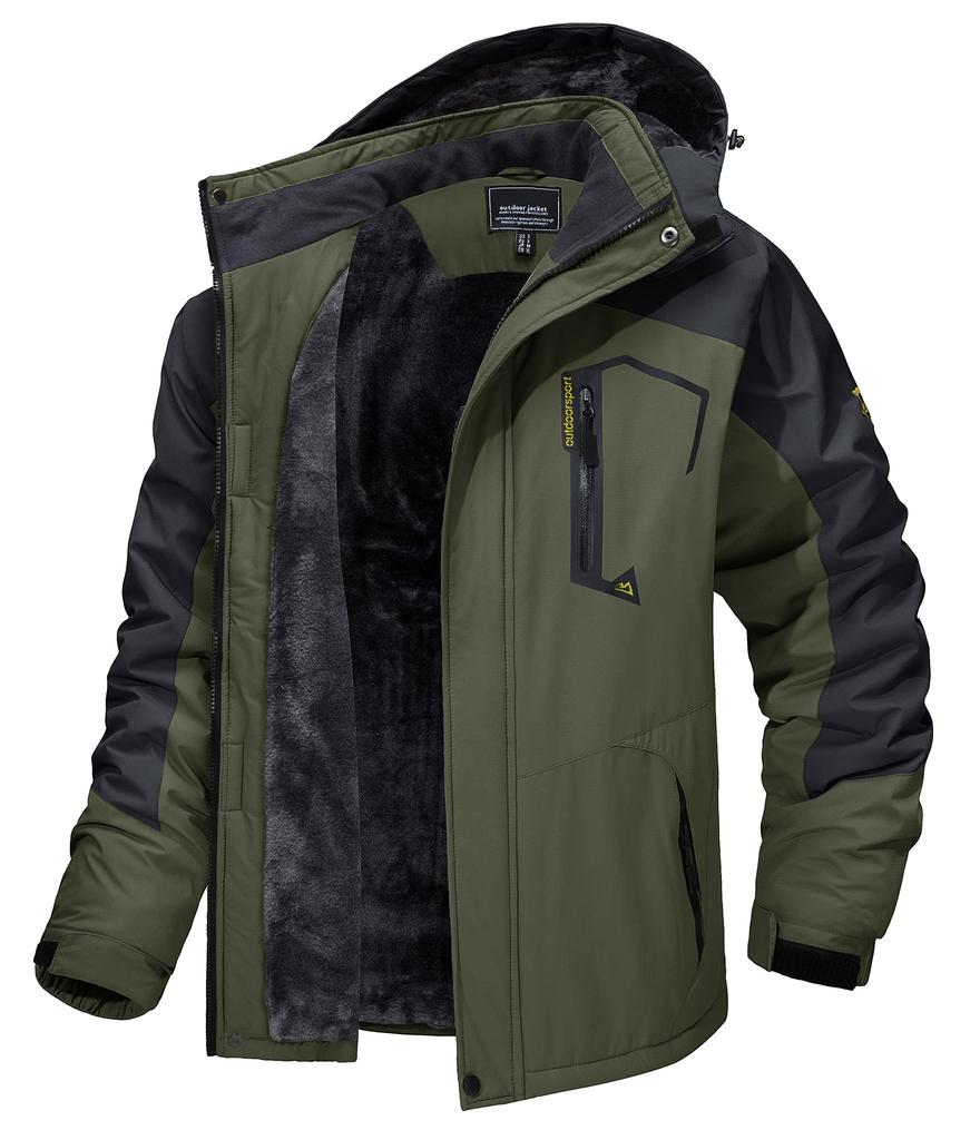 Mountain For Rainy Fleece Thermal Cold Weather Fleece For Commuting To Work or OD L [TACVASEN] Parka, Season, Men's Jacket, Wear, Coat, Lining,