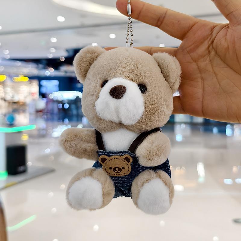 Cute Plush Bear Keychain Cartoon Doll Pendant Girly Fabric Toy Gift
