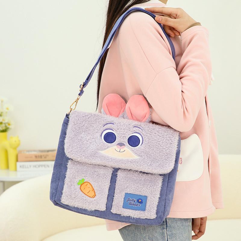 Zootopia Judy Hopps Nick Wilde Plush Single Shoulder Crossbody Bag Gift Cartoon