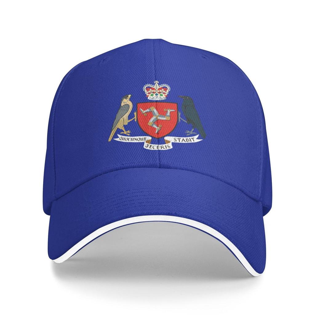 Coat of Arms of The Isle of Man Adjustable Baseball Cap Unisex Sandwich Dad Hat Golf Hat