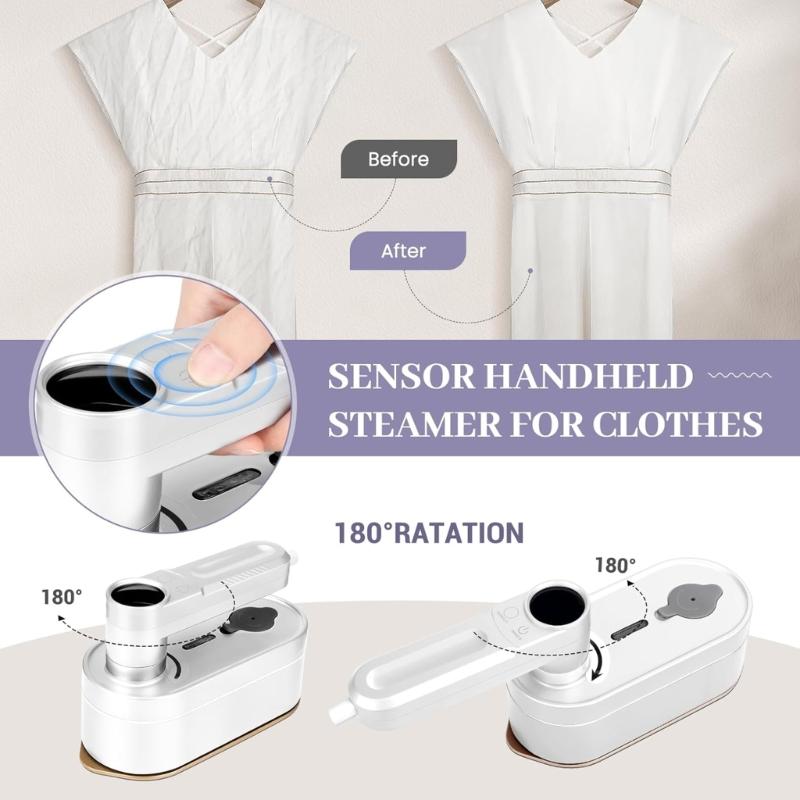Handy Ironing Machine Portable Garment Steamer with Digital Display Handheld Iron for Quick Fabric Steam RefreshsClothes
