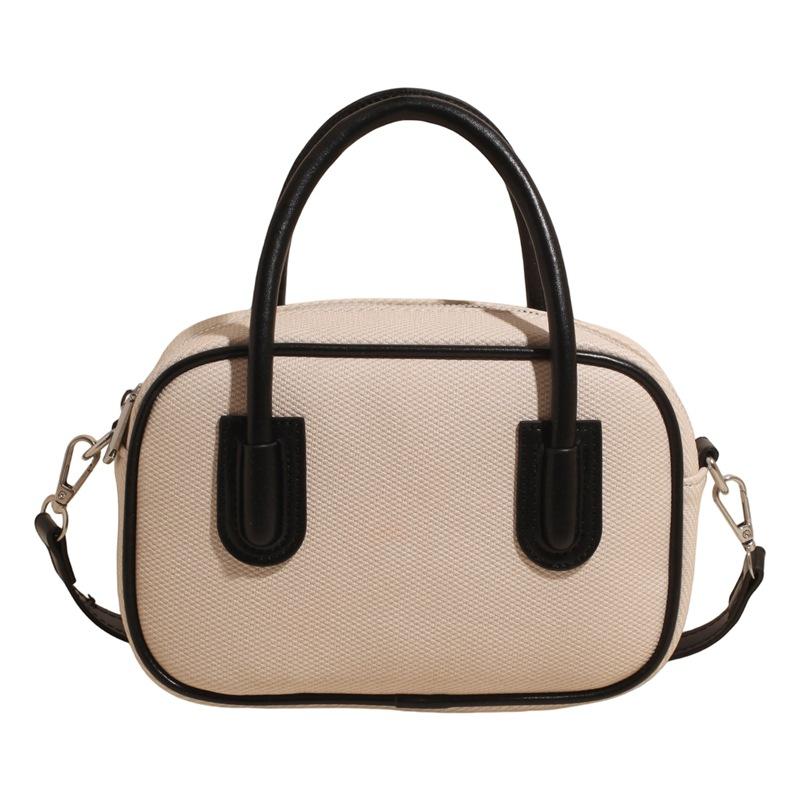 

Niche contrasting color portable small square bag women s summer fashion trend versatile commuter shoulder messenger bag чорний