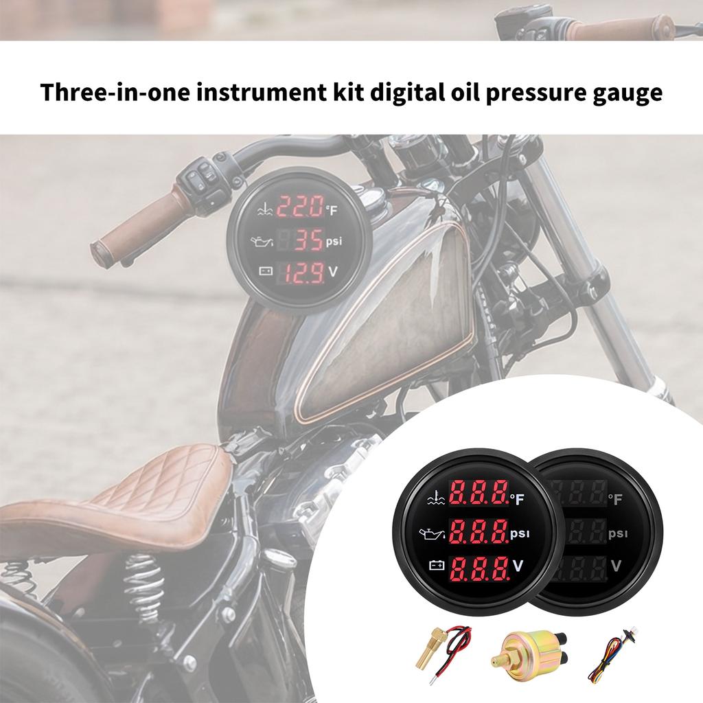 High Performances Digital Oil Pressure Indicator For Car And Truck Easy Installation Water Temperature Gauge Voltmeter