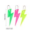 10Pcs Reflective Lightning Keychain High Brightness Reflective Night Keyring Portable Night Safety Key Chain Student Bag Pendant