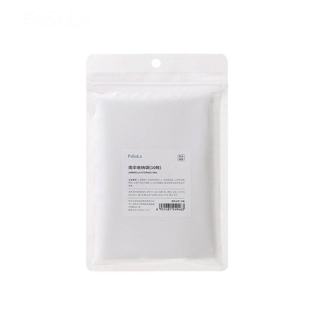 

10 шт./упак., матовая полупрозрачная сумка для хранения зонтика, пластиковый чехол, водонепроницаемая сумка для дома