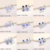 Chinese Style Blue and White Porcelain Earrings Wave Point Elegant Geometric Earrings  Lady/Gifts