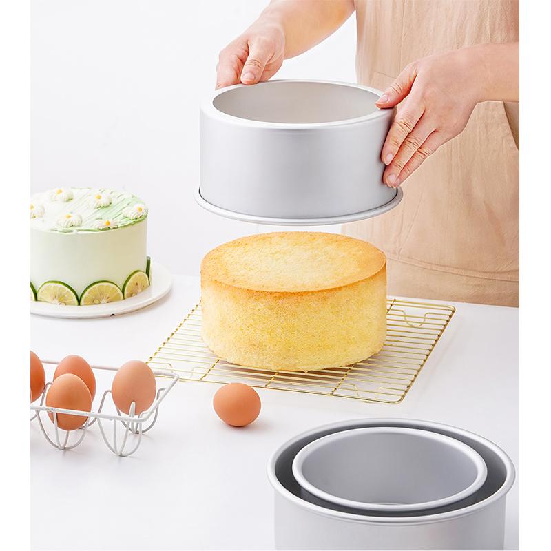 4/6 Inch Kitchen Baking Mould Mini Round Cake Pan Mould Hard Anodized Aluminum Molds With Removable Bottom For Easy Cake Removal