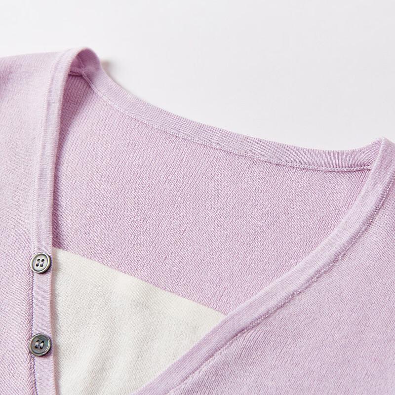 Xiangying Women's Wool-Silk Blend V-Neck Pullover Sweater
