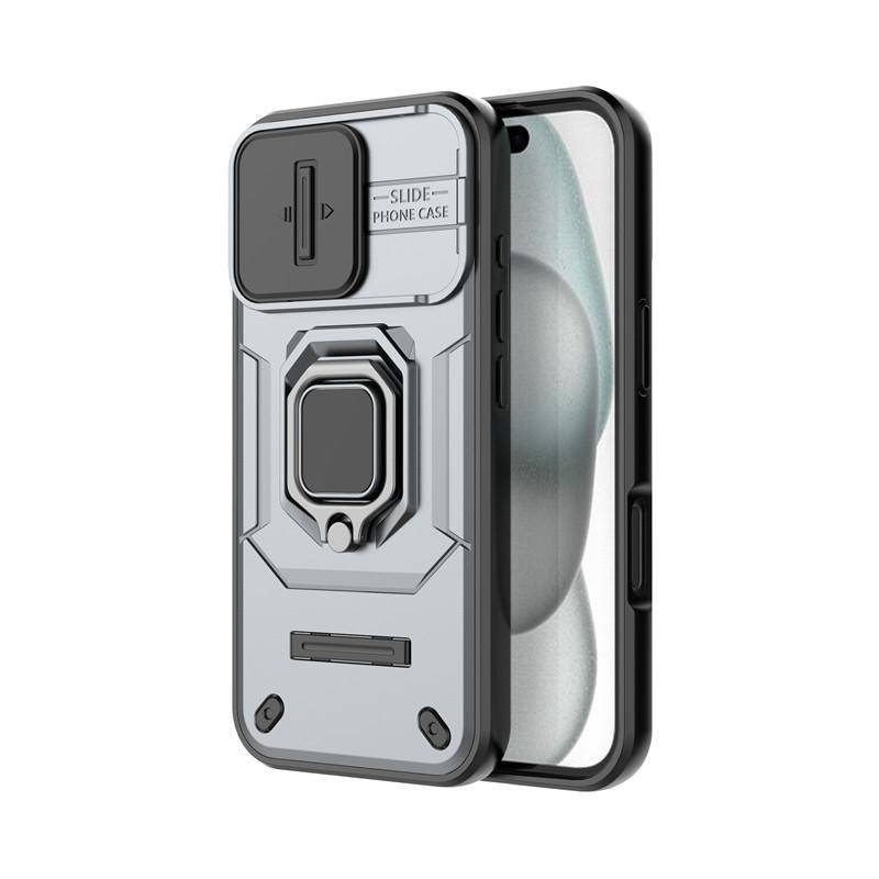 

For iPhone 17 Case iPhone 17 Cover Slide Camera Protector Holder Bumper Protective Phone Cases For iPhone 17 Air Pro Max Funda iPhone Air серый