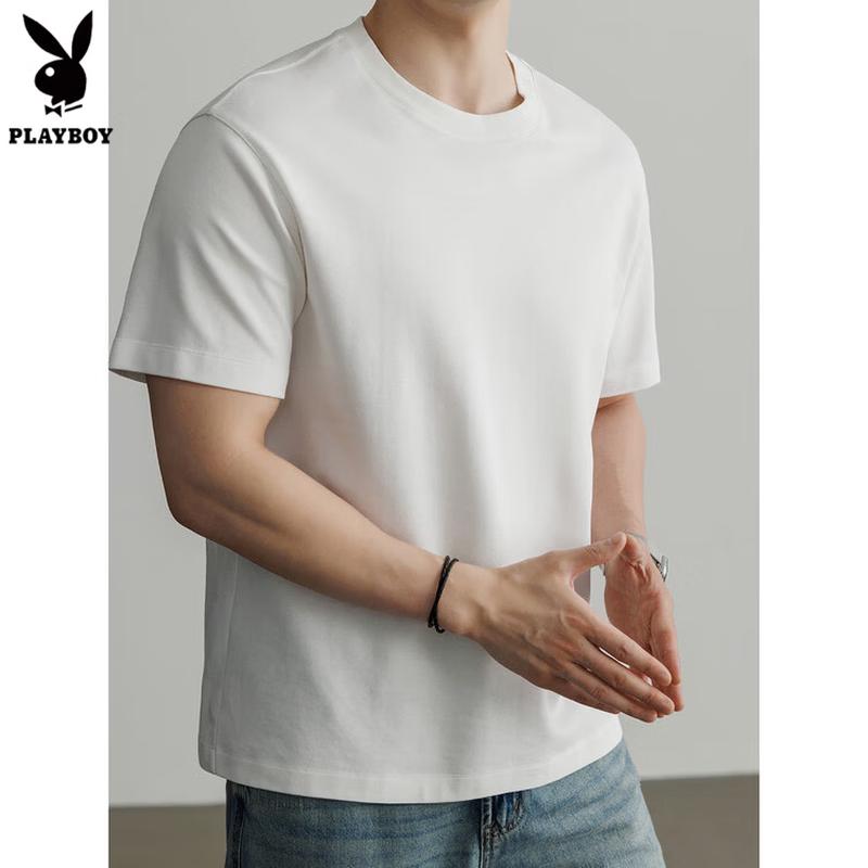 

PLAYBOY Men s Solid Color Modal Blend Short Sleeve T-Shirt 2XL