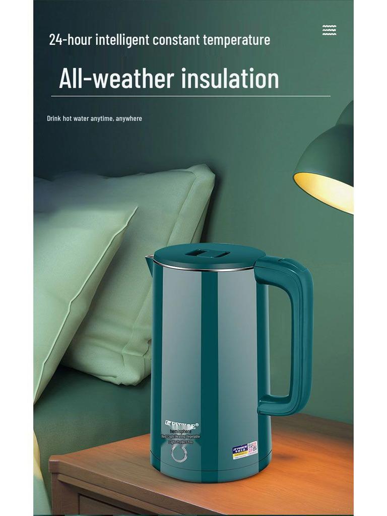 Durable Stainless Steel Electric Kettle - Large Capacity, Insulated, Thermostatic, New Model for Home Use