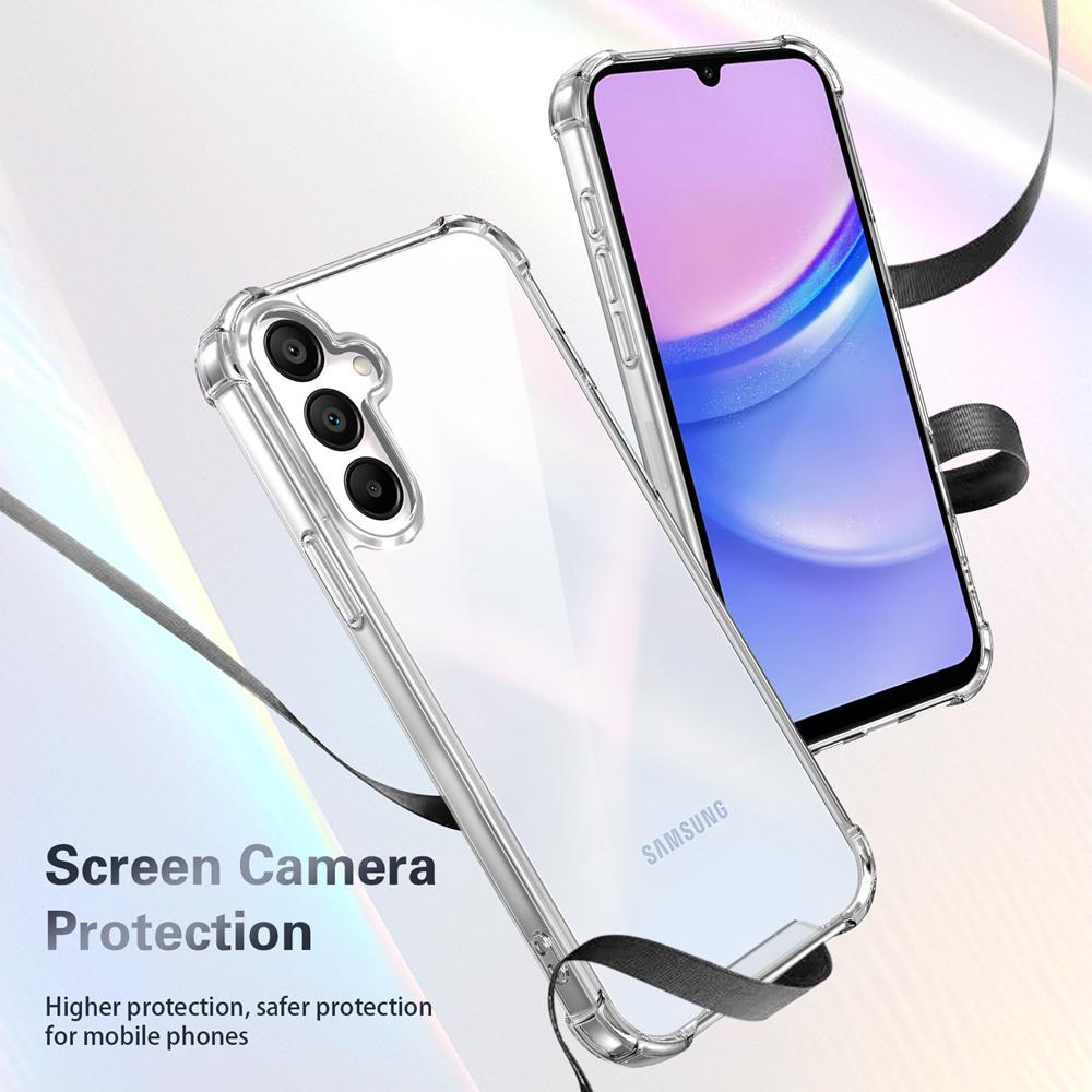 KEYSION Four-Corners Shockproof Transparent Case for Samsung A56 5G A36 A26 Soft TPU+PC Clear Phone Cover for Galaxy A16 4G 5G