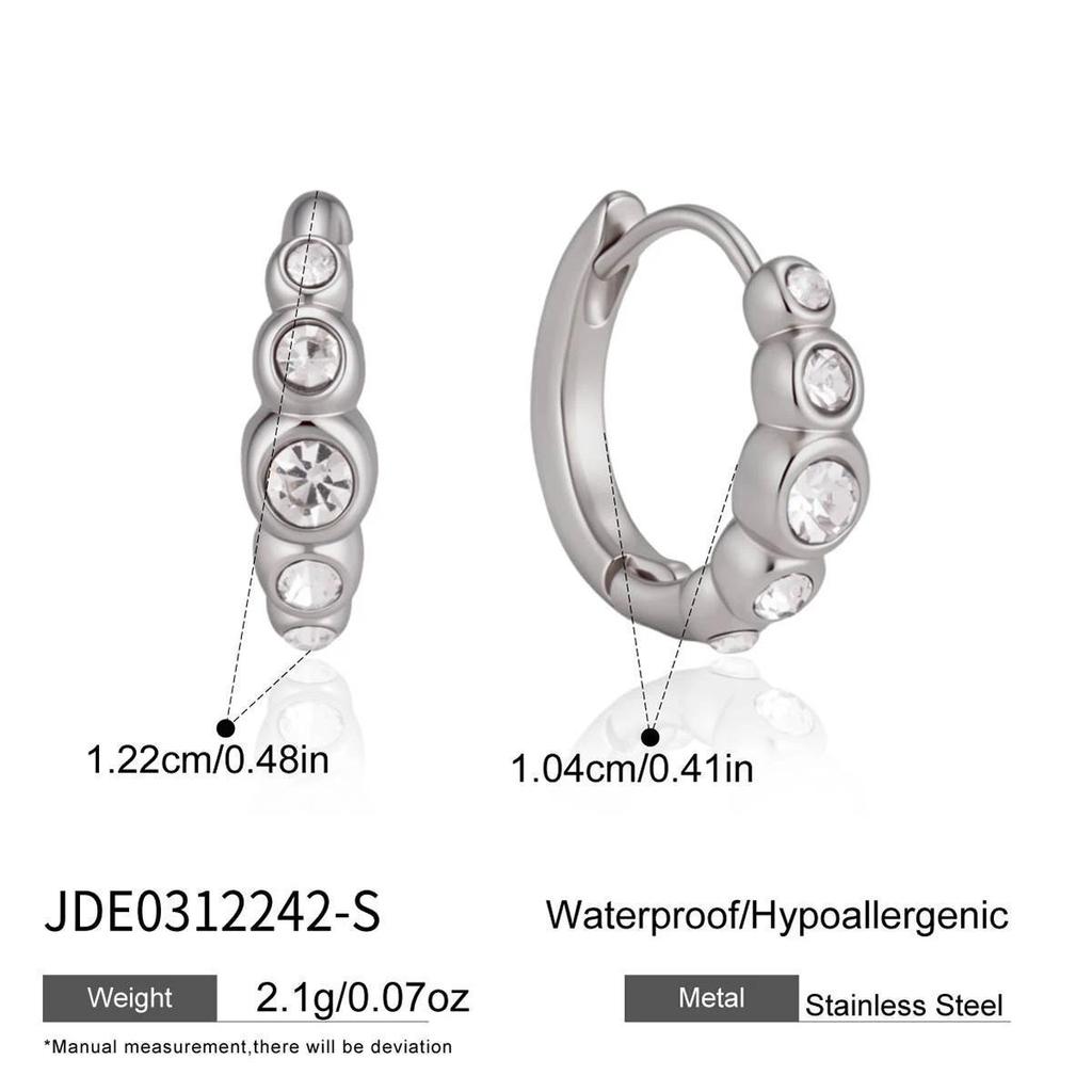 18K Gold-Plated Zirconia Ear Cuff Set: Stylish Non-Pierced Earrings with Stainless Steel Studs