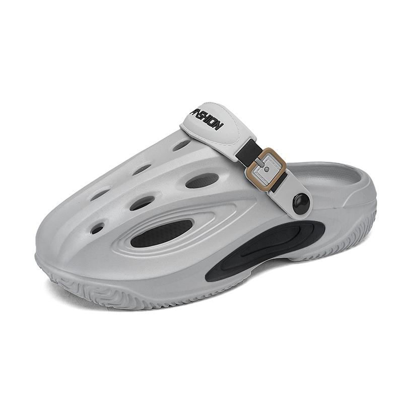 Men'S Summer Outer Wear Non-Slip Anti-Odor Toe-Cap Slippers Outdoor Sports Beach Sandals
