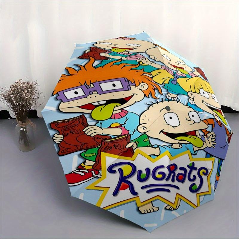 Rugrats Automatic Open Umbrella Compact Foldable Design, Durable Fabric for Casual Travel Companion for Outdoor a0822036