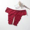 Kvinner Perspektiv Truser Stor Størrelse Åpent Skritt Uthult Sexy Thong Blonderundertøy Dame Undertøy med lav midje