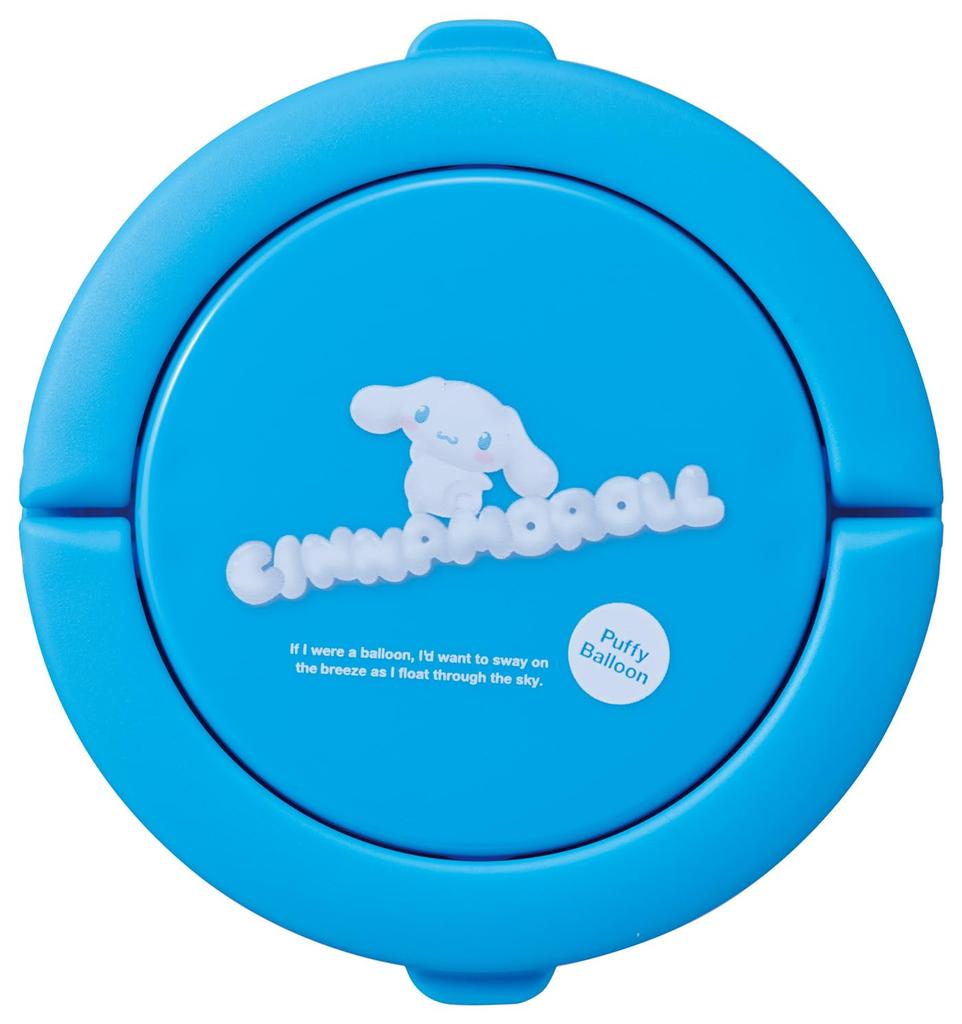 Skater Insulated Soup Large Capacity with Folding Sanrio Cinnamoroll Puffy Balloon Jar, 500ml, Handle, Design, LJFO5-A