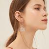Boucle d'oreille pendant Fleur de Lotus pour Femme Fille Bijoux Creux Accessoires en Acier Inoxydable Cadeaux Élégants pour la Saint-Valentin Tendance 2026 Nouveau