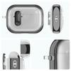 For Apple AirPods Pro / Pro 2 Case Clear Electroplated TPU PC Earbuds Cover with Lock Clasp / Carabiner