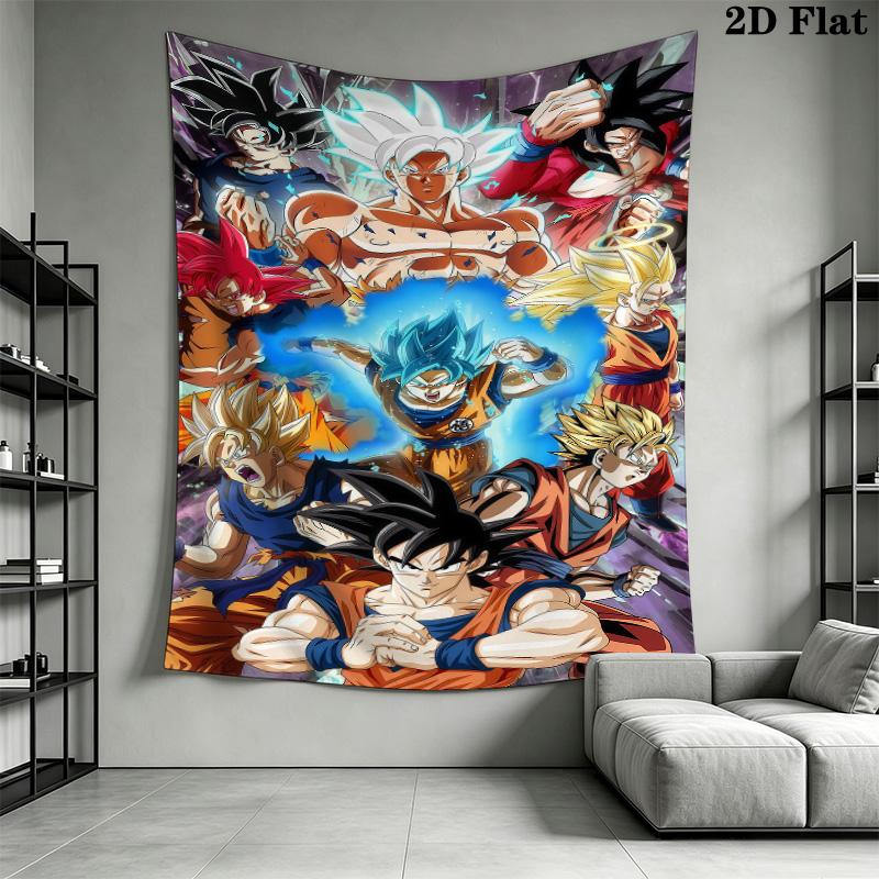 Dragon Ball Super Wall Tapestry Aesthetic Wall Hanging Printed Fabric Blanket Decorative Tapestries For Bedroom Living Room Home Decor